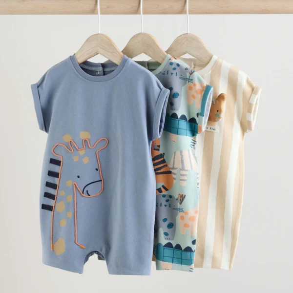 Minerals Baby Rompers –Short Sleeve 3 Pack