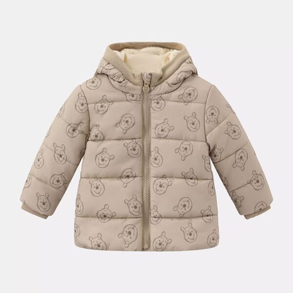Unisex Kids Windproof Long Sleeve Padded Puffer Jacket