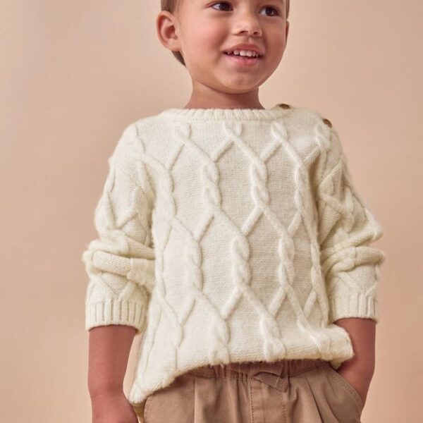 Cream Cable Knit Sweater