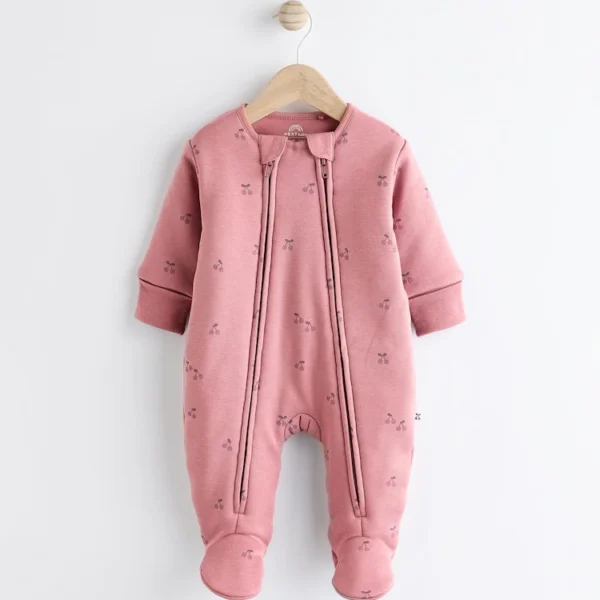 Pink Cherry 2.5 TOG Wadded Baby Sleepsuit